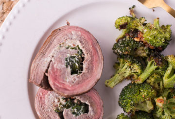 pancetta goat cheese stuffed flank steak