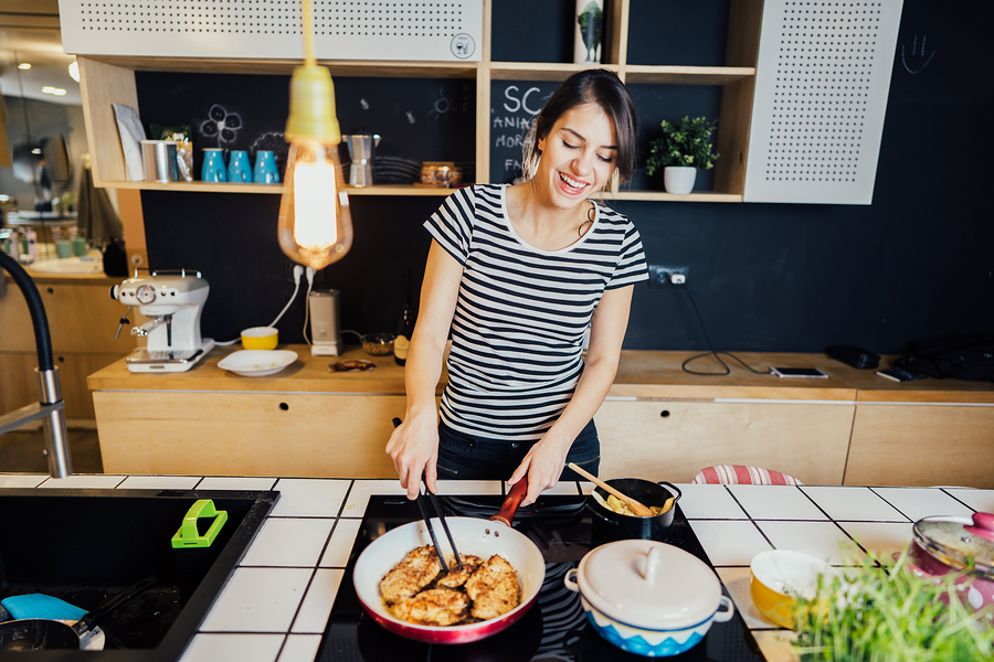 girl cooking